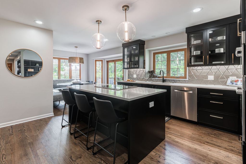 Alyssa Naperville — dining room entry view showing open plan connection to kitchen and living areas